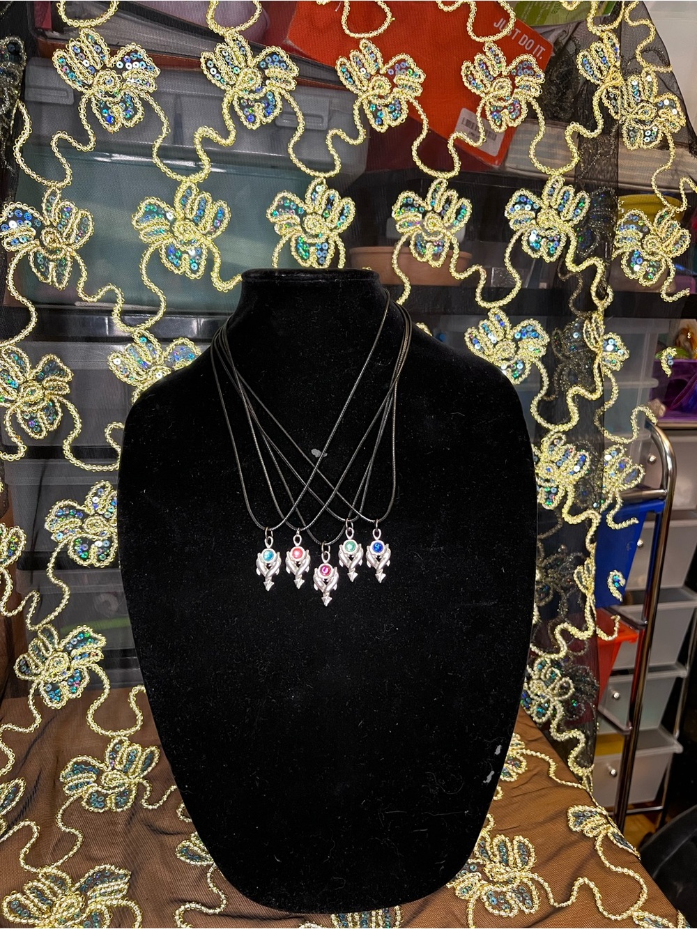 Multi-Color Dolphins Pendant Necklaces - Women Jewelry - Picture 6 of 6